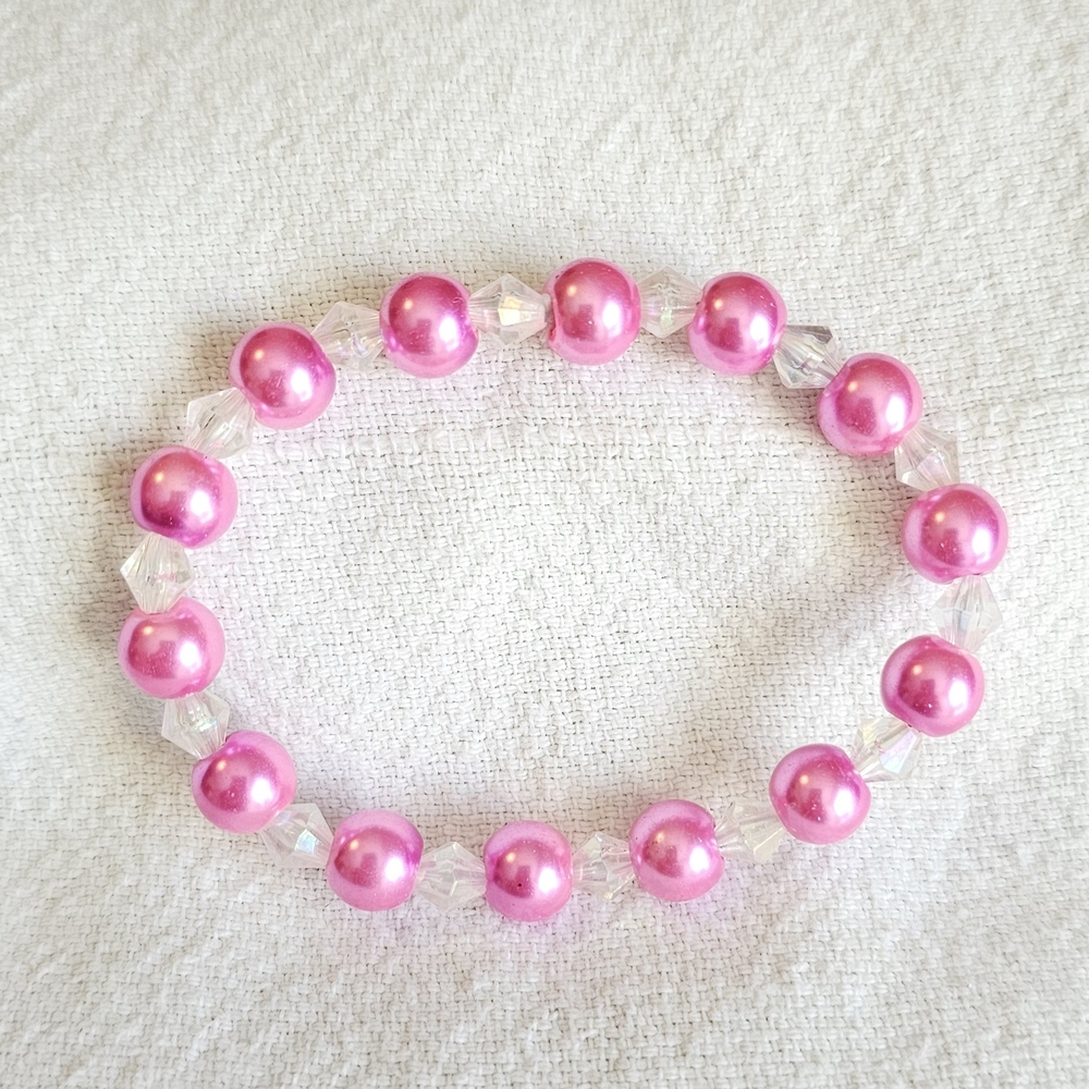 Chic Pink Beaded Bracelet